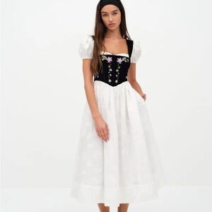 IN SEARCH OF For love and lemons Lainey Corset Midi dress